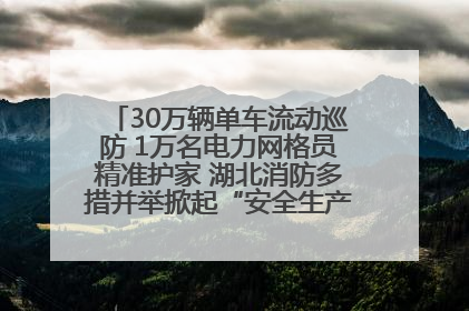 30万辆单车流动巡防 1万名电力网格员精准护家 湖北消防多措并举掀起“安全生产月”宣传热潮