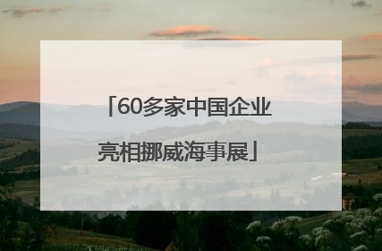 60多家中国企业亮相挪威海事展