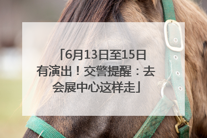 6月13日至15日有演出！交警提醒：去会展中心这样走